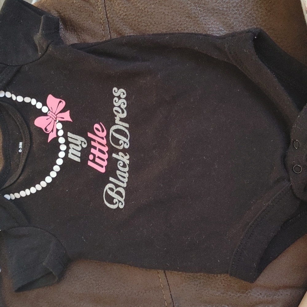 Infant black onesie